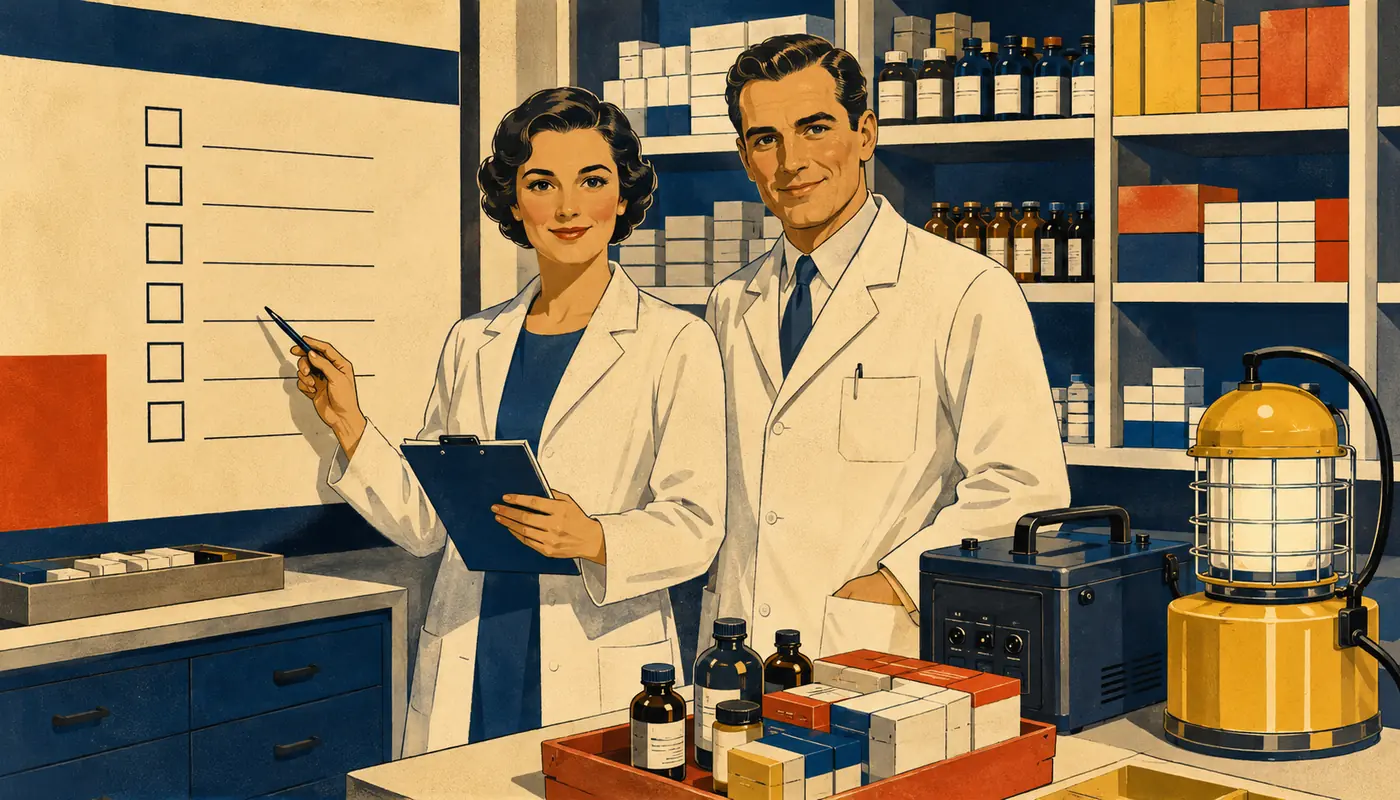 Farmaceutický tým s nouzovou zásobou, kontrolou QMS a odolným zásobováním Farmaceutický tým s nouzovou zásobou, kontrolou QMS a odolným zásobováním