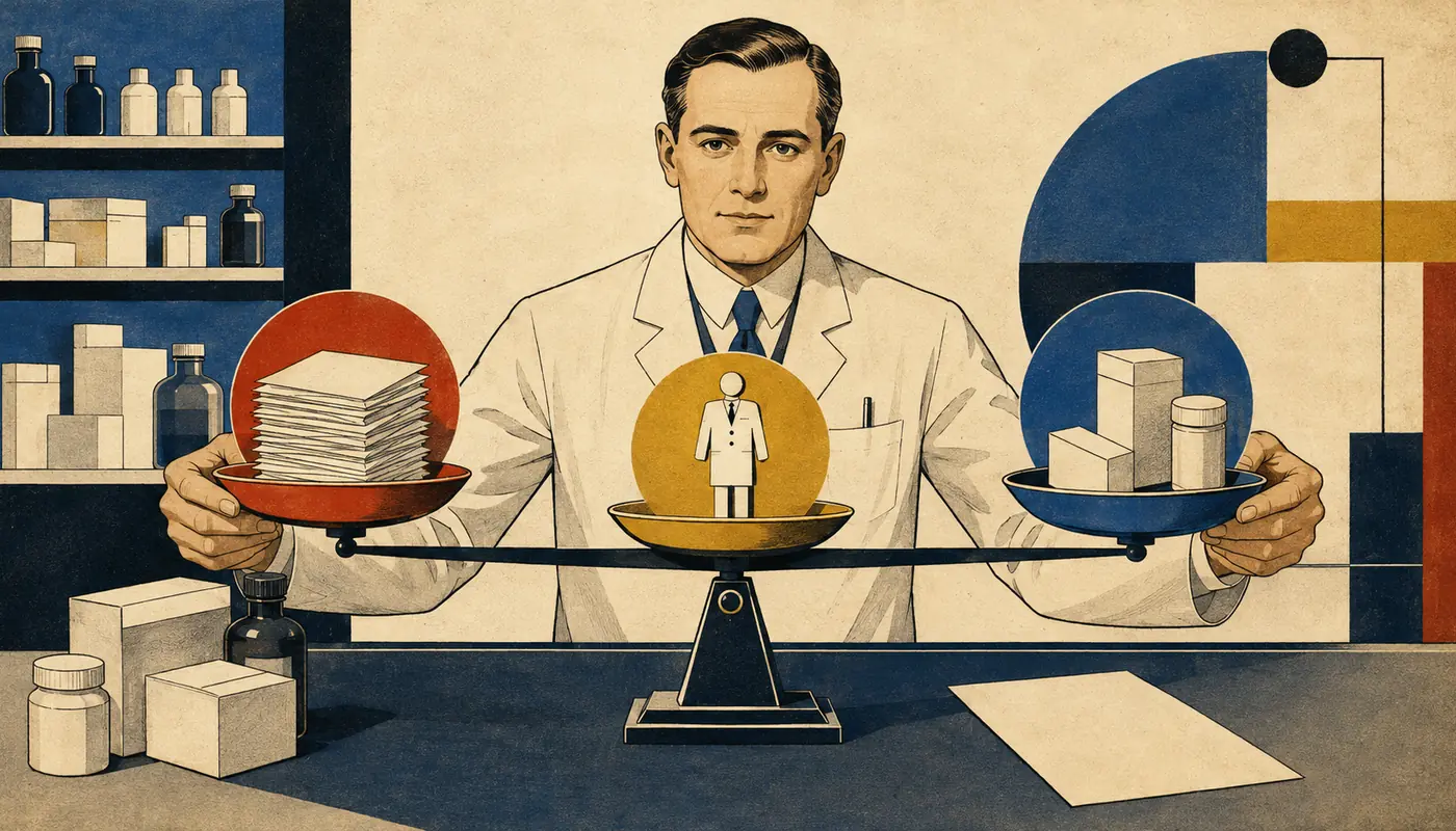 Illustration zur wirtschaftlichen Planung und Vergütung von Apotheken.